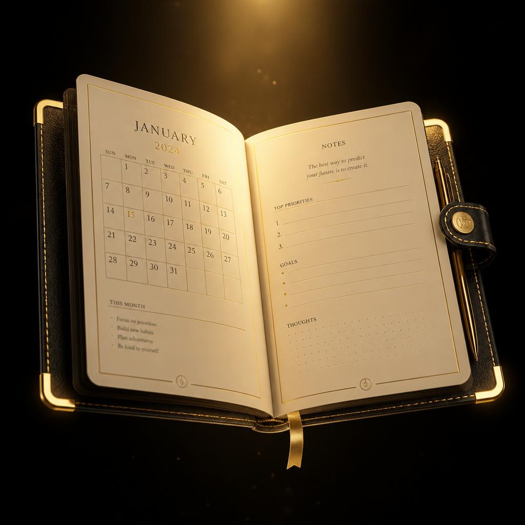 Planner Completo para UGCs — mockup 3D